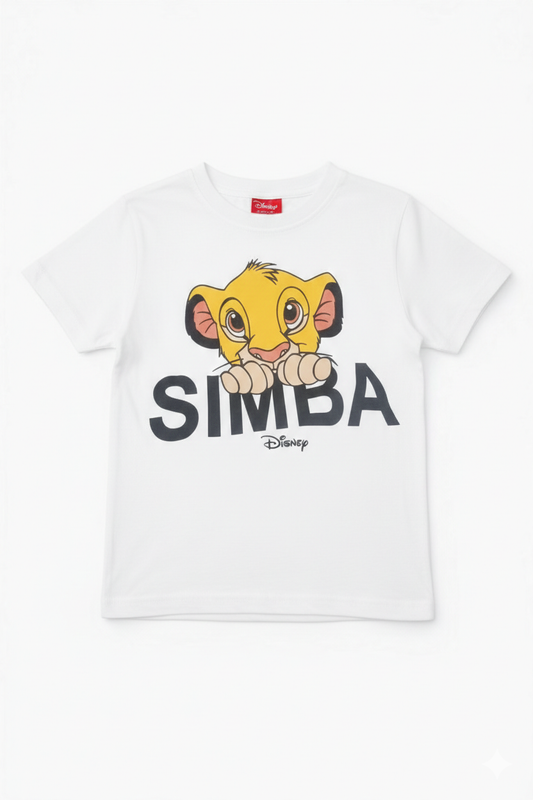 SIMBA Printed White T-Shirt  233