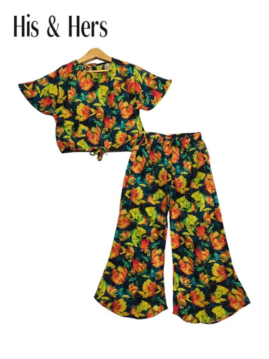 Multicolor Stylized Flowers Skate Fish Girls 227
