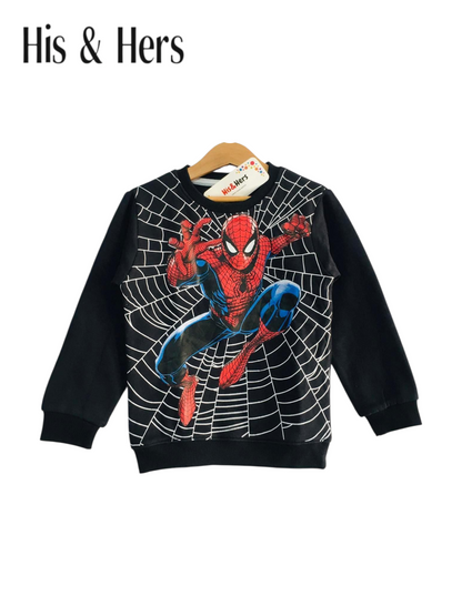 Spiderman Black Sweatshirt Boys 428