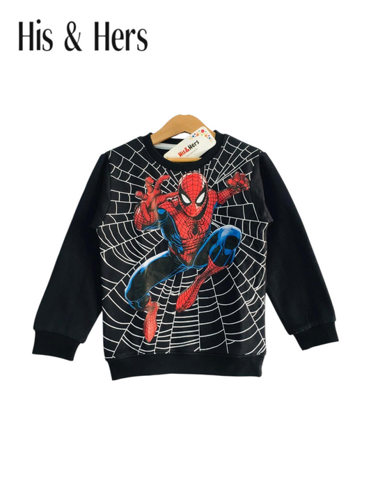 Spiderman Black Sweatshirt Boys 428