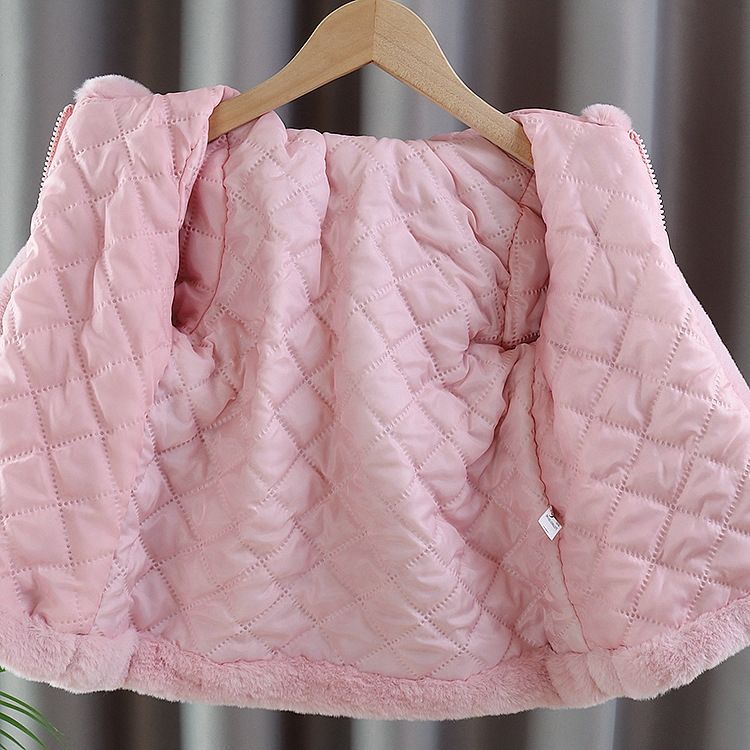Bunny Charm Plush Jacket 🐰- Baby Pink 912