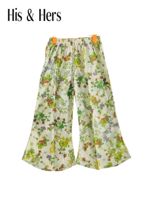 Green Plants White Cotton Flapper
