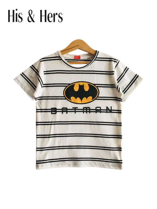 Batman Black& White Stripped T-Shirt Boys 215