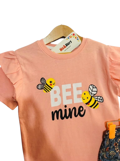 BEE Mine Peach T-Shirt &Cotton Flapper 202