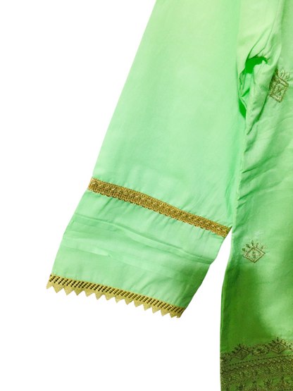 Embroidered Green 2PCS Suit 102