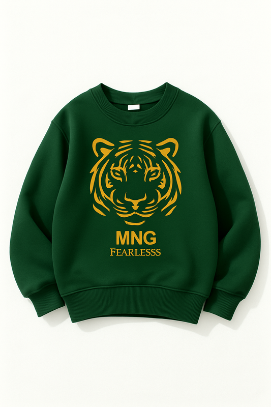 Tiger Print Dark Green Sweatshirt Boys 274