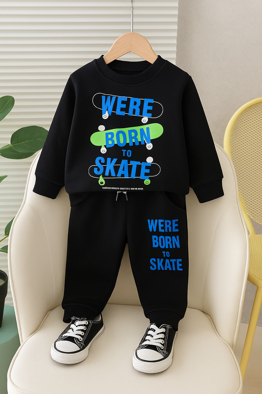 Born to Skate Black Tracksuit Boys 305