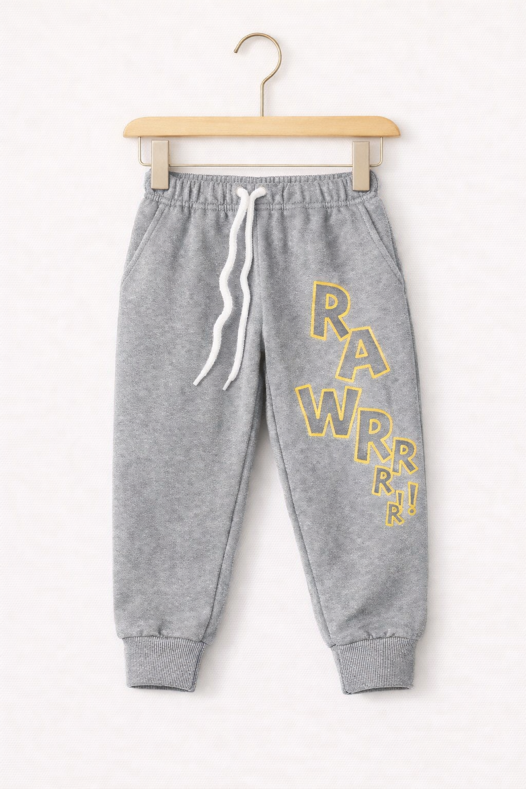RAWRRR Grey Fleece Jogger Pants