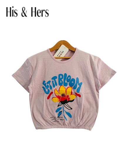 Let it Bloom Light Purple T-Shirt Girls 238
