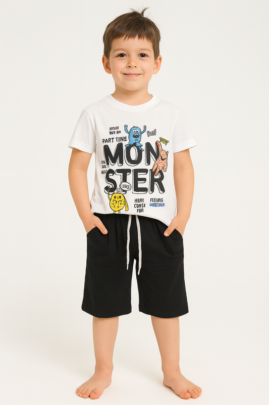 MONSTER White Nicker Suit Boys