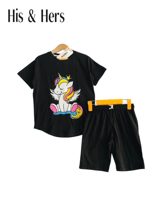 Unicorn Black Nicker Suit Girls 244
