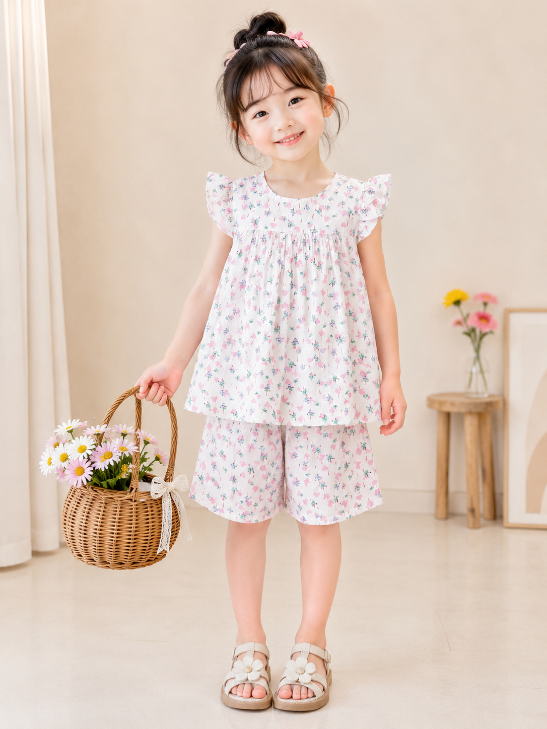 Blush Petals  Girls Co-Ord Set