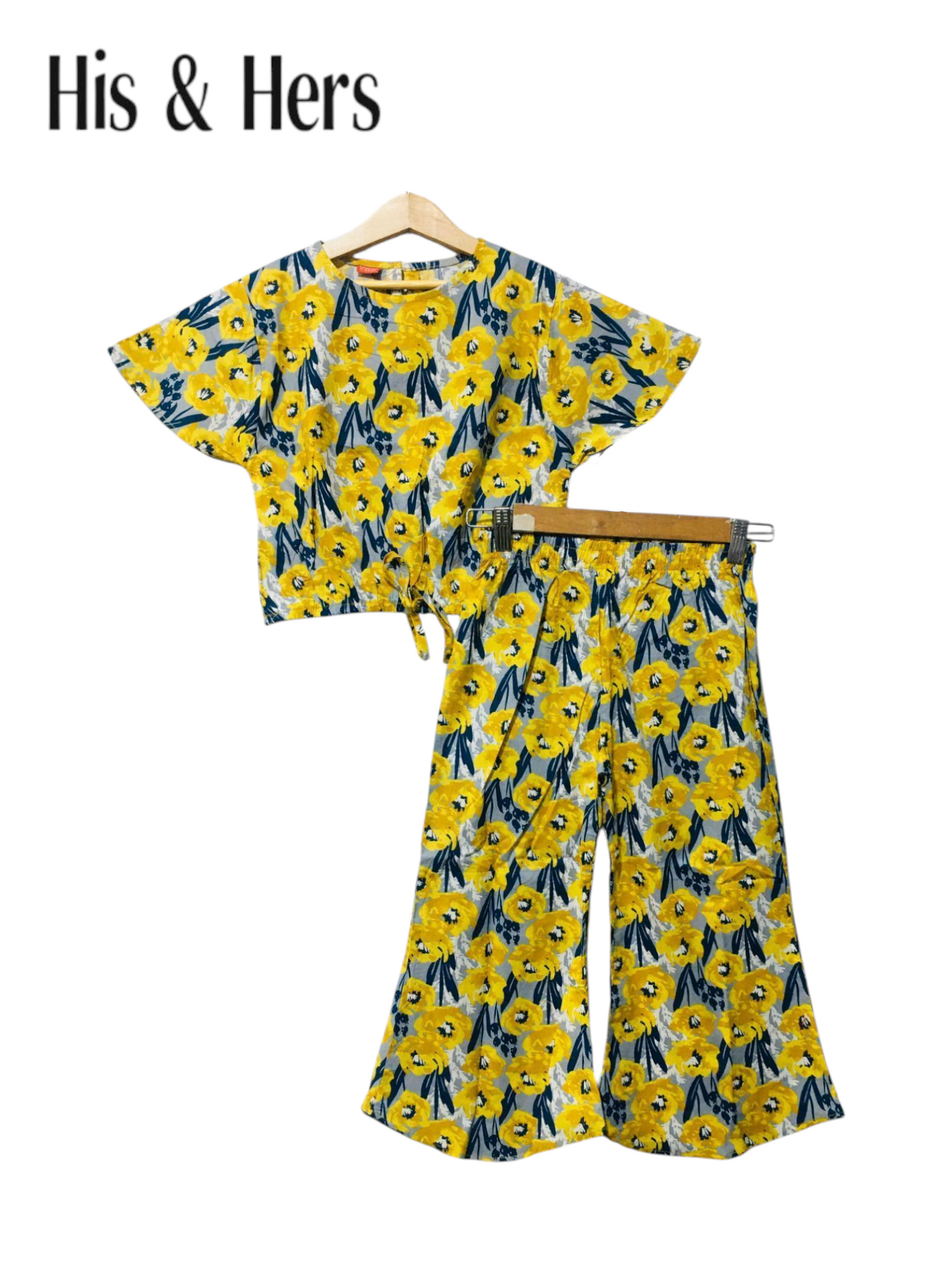 Yellow Flowers Allover Print Skate Fish Girls 237