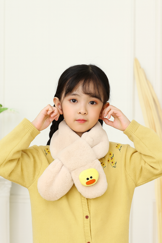 Cute Duck Plush Scarf for Kids 🐥