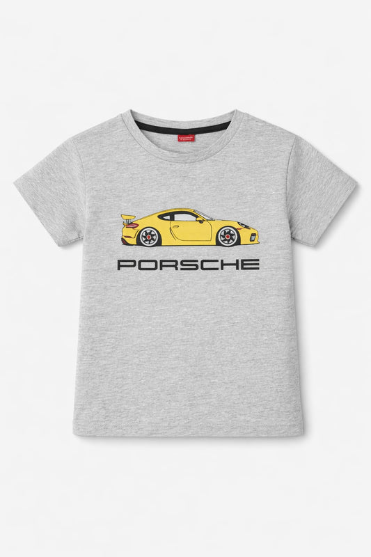 yellow Car gray Boys T-shirt 301
